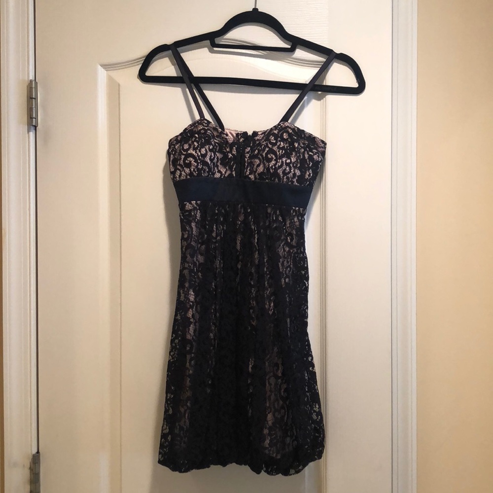 Black lace children’s party dress